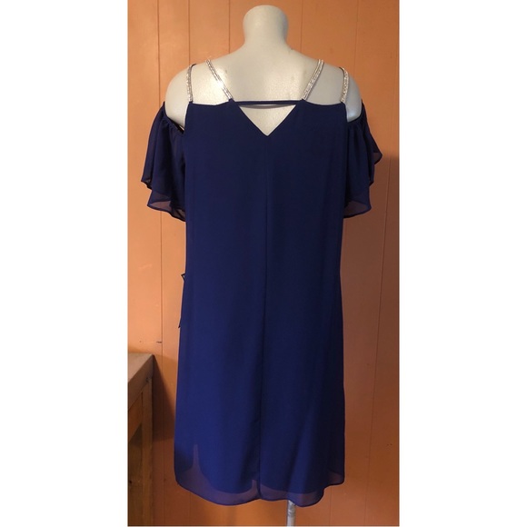 NWT MSK Embellished Cold Shoulder Dress, 12 - Picture 8 of 13